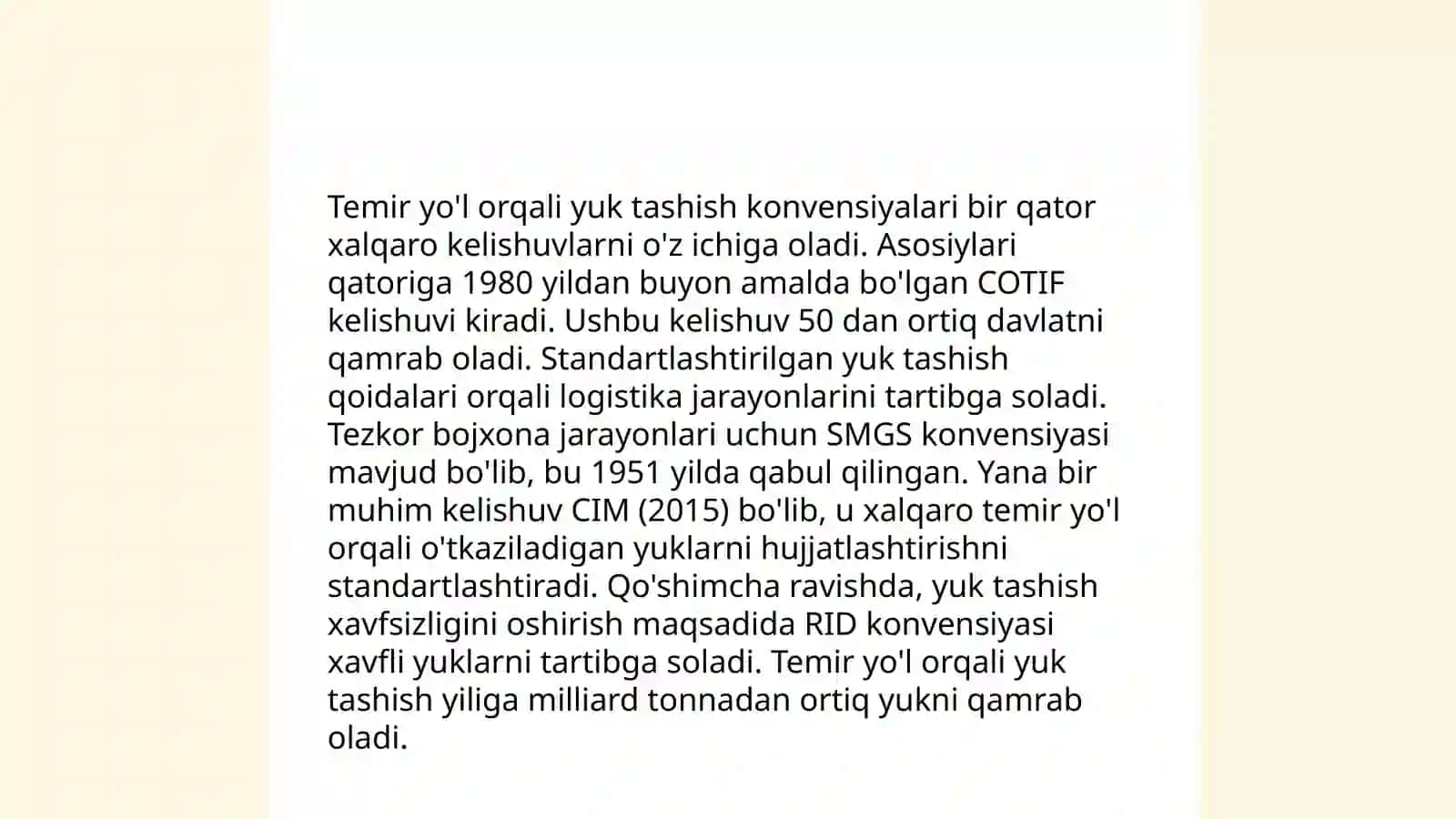 Xalqaro yo'l transporti konvensiyalari 4