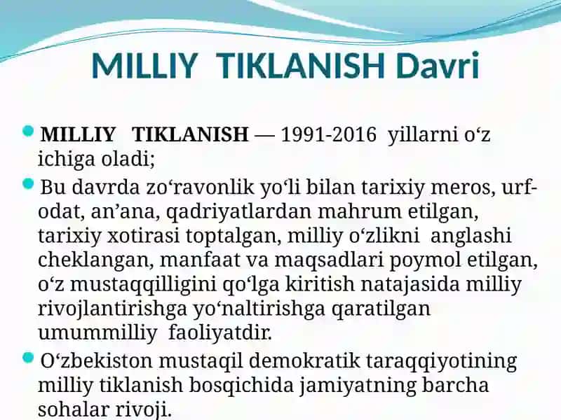 Kirish. “O‘zbekistonning eng yangi tarixi” о‘quv fanining predmeti, maqsadi va vazifalari, nazariy-metodologik tamoyillari 4