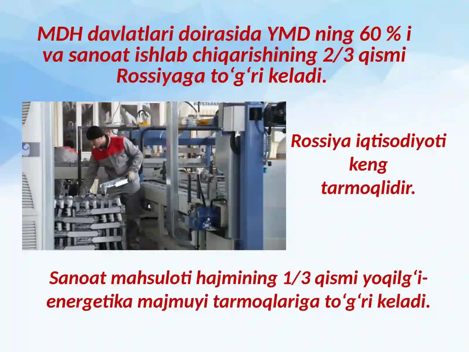 Xo‘jaligi, transporti va tashqi iqtisodiy aloqalari 4