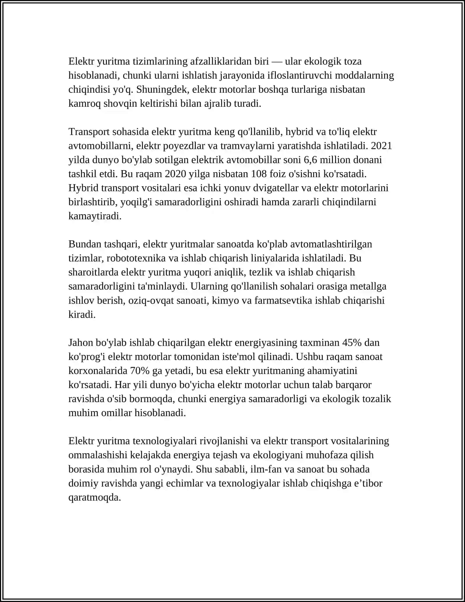 Elektr yuritma tushunchasi 4