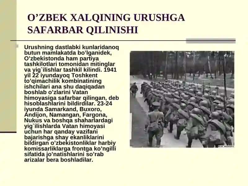 Ikkinchi jahon urushida O'zbekiston 4