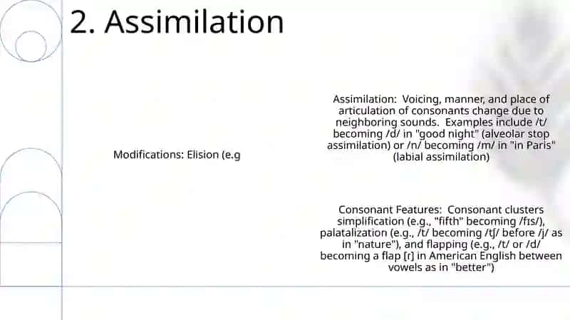 Modifications of consonants in Connected speech 4