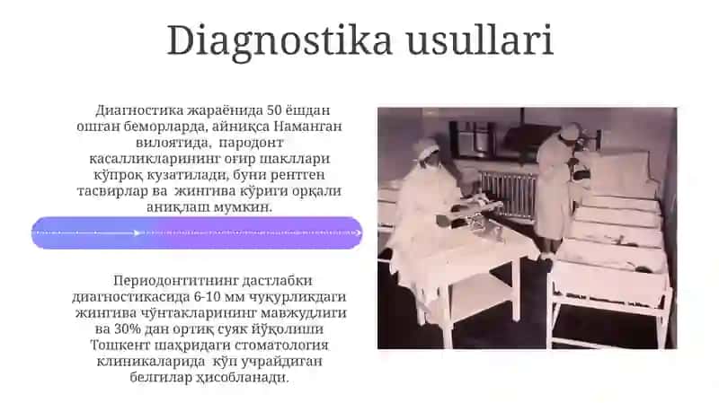 Periodontitning Tashxisi, Davolash, Klinikasi va Profilaktikasi 4