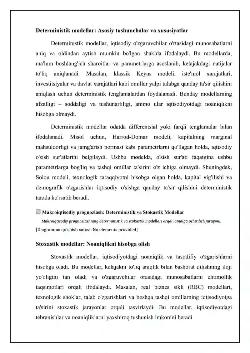 Makroiqtisodiy prognozlash: deterministik va stoxastik modellar 4