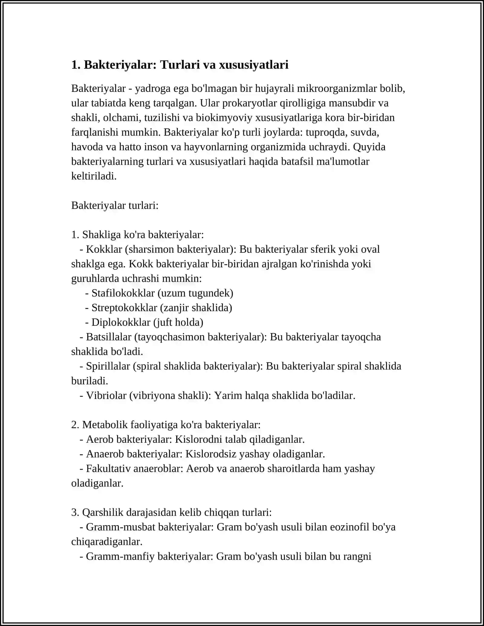 MIKROORGANIZMLARNING ASOSIY GURHLARNING UMUMIY TAVSIFI 4
