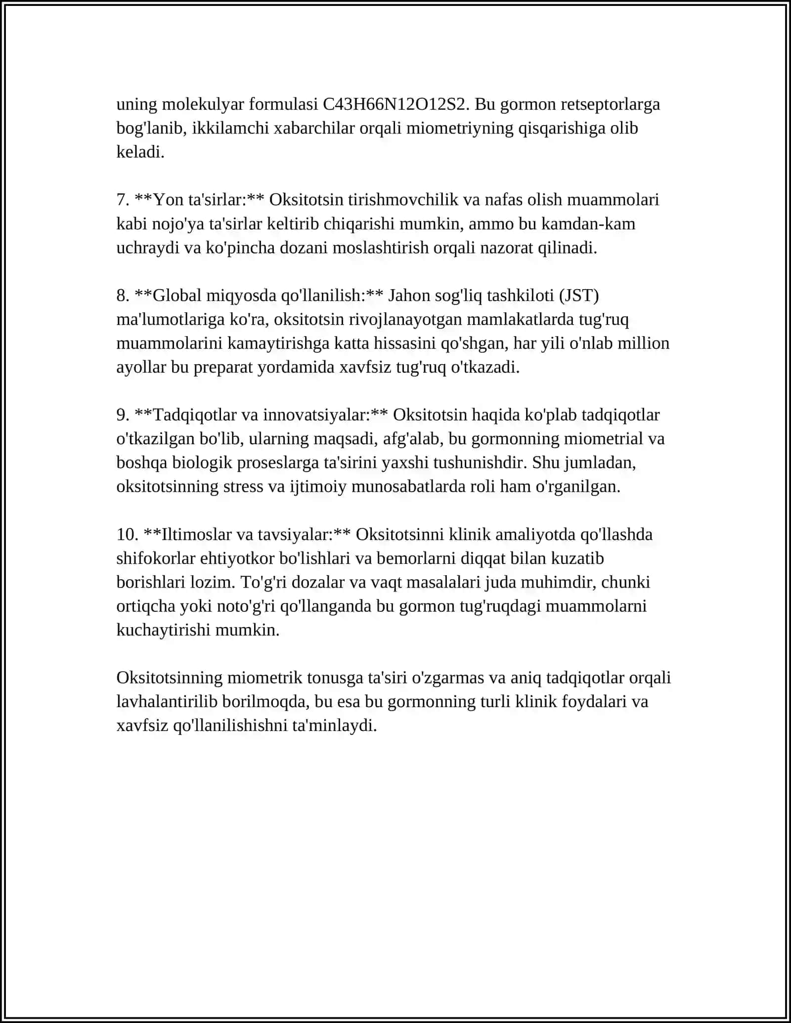MIOMETRIK TONUSIGA VA QISQARUVCHANLIGIGA TA'SIR QILADIGAN VOSITALAR 4