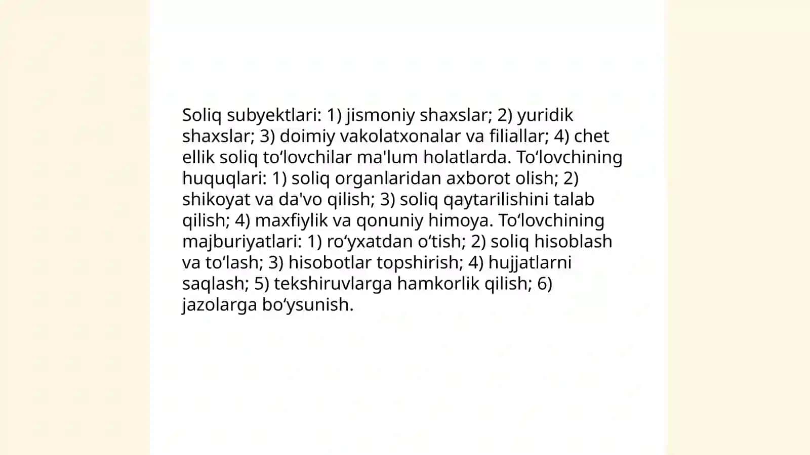 Soliqlar va yig‘imlar hisobi 4