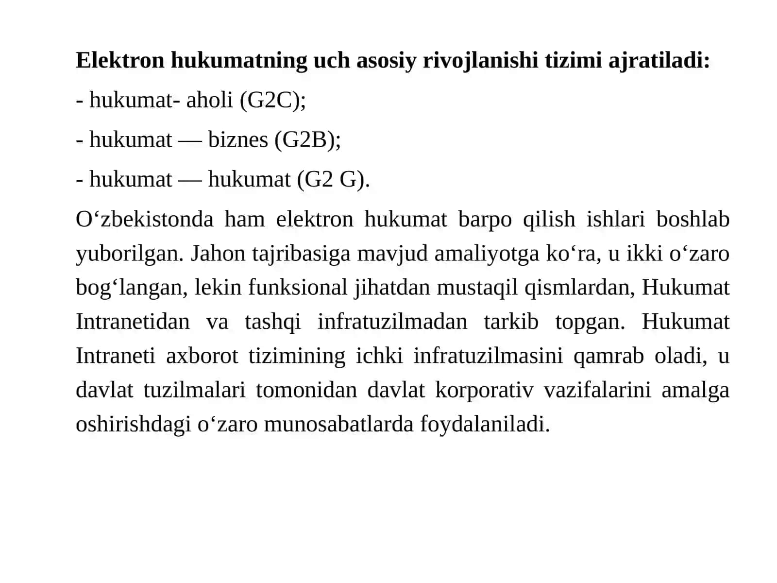 Elektron hukumatning arxitekturasi 4