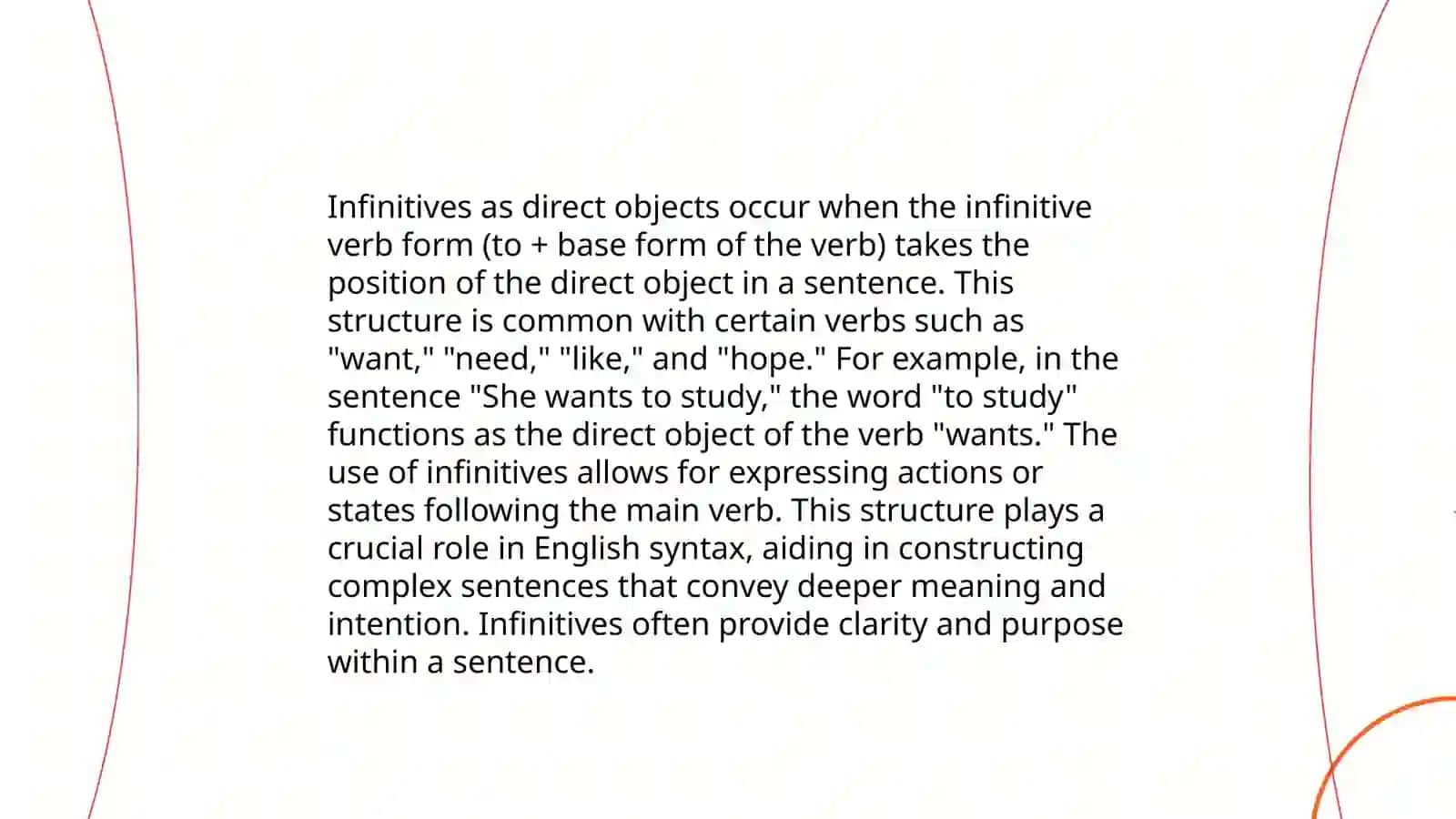 Functions of infinitive in the sentences 4