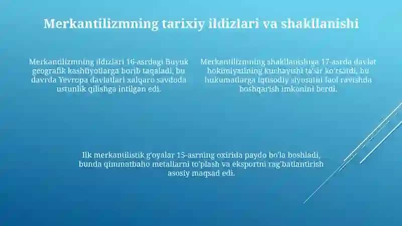 Merkantelizm ta'limotining tarixiy taqdiri asosiy namoyondalari va uning ijobiy va salbiy tomonlari 4