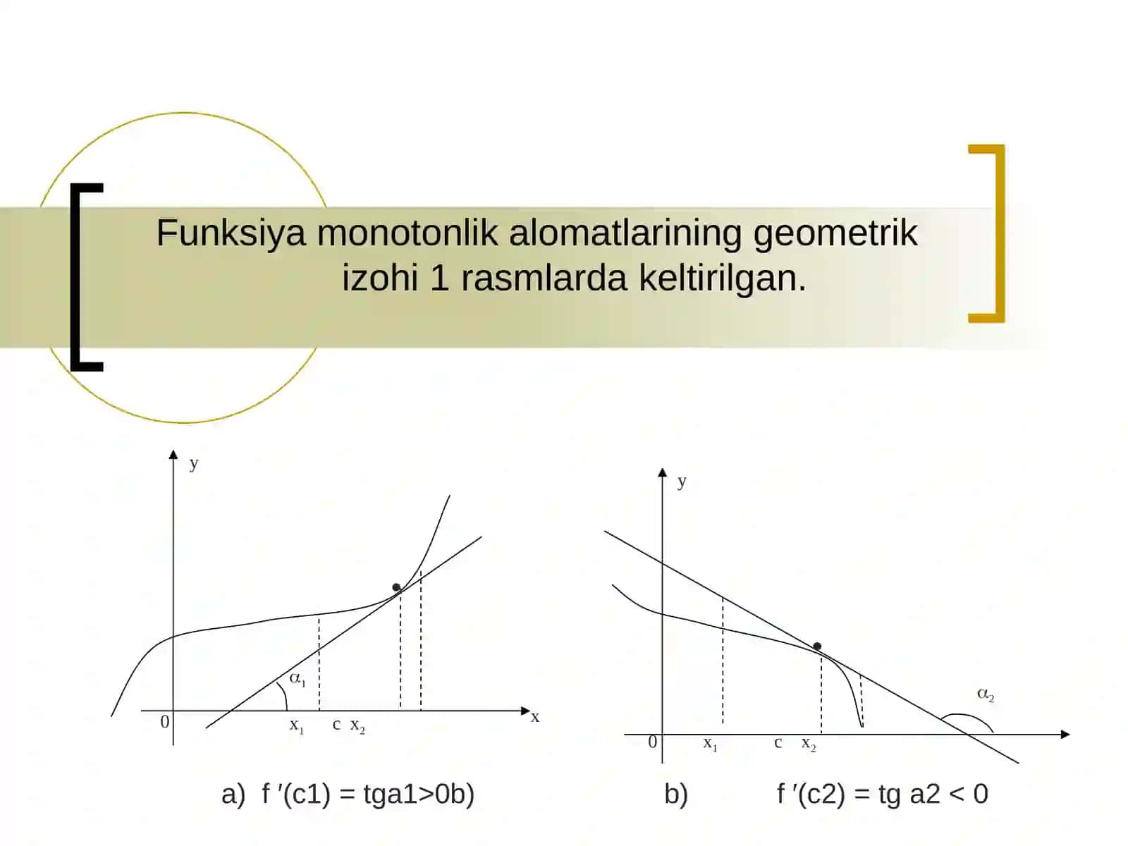 Funksiyani hosila yordamida to`la tekshirish va uning grafigini chizish 4
