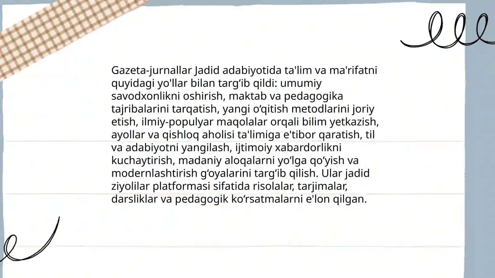 Jadid adabiyotida gazeta- jurnallar faoliyati 4