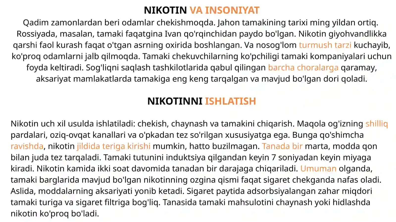 Nikotinizm va uning asoratlari. Nikotinizmning o'smirlar va ayollar organizmiga ta'siri 4
