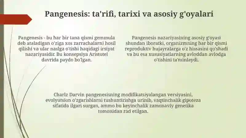 Proembrional rivojlanishning umumiy qonuniyatlari pargenez 4