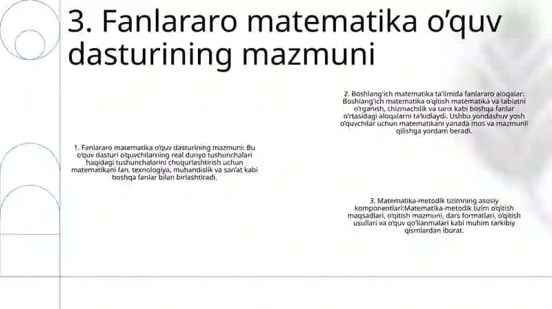 BoshlangʻIch Sinflarda Matematika OʻQitish Metodikasi Fan Sifatida Fanlararo BogʻLiqligi 4