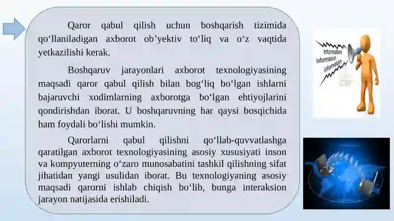 Qarorlarni qabul qilishni qo‘llab-quvvatlashda axborot texnologiyalari 4