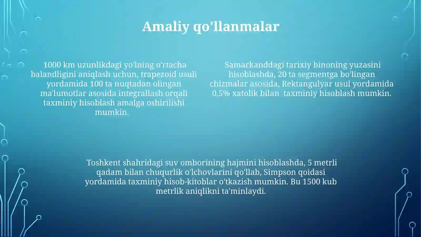 Aniq integrallarni taqribiy hisoblash 4