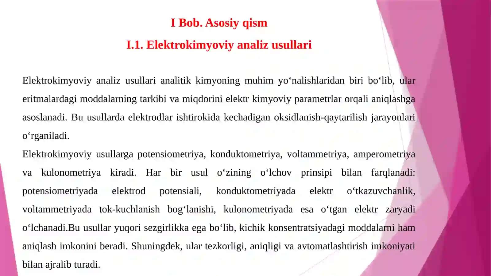 Kulonometriya usuli ning organik suyuqliklar tarkibidagi namlikni aniqlash da qo'llanilishi 4
