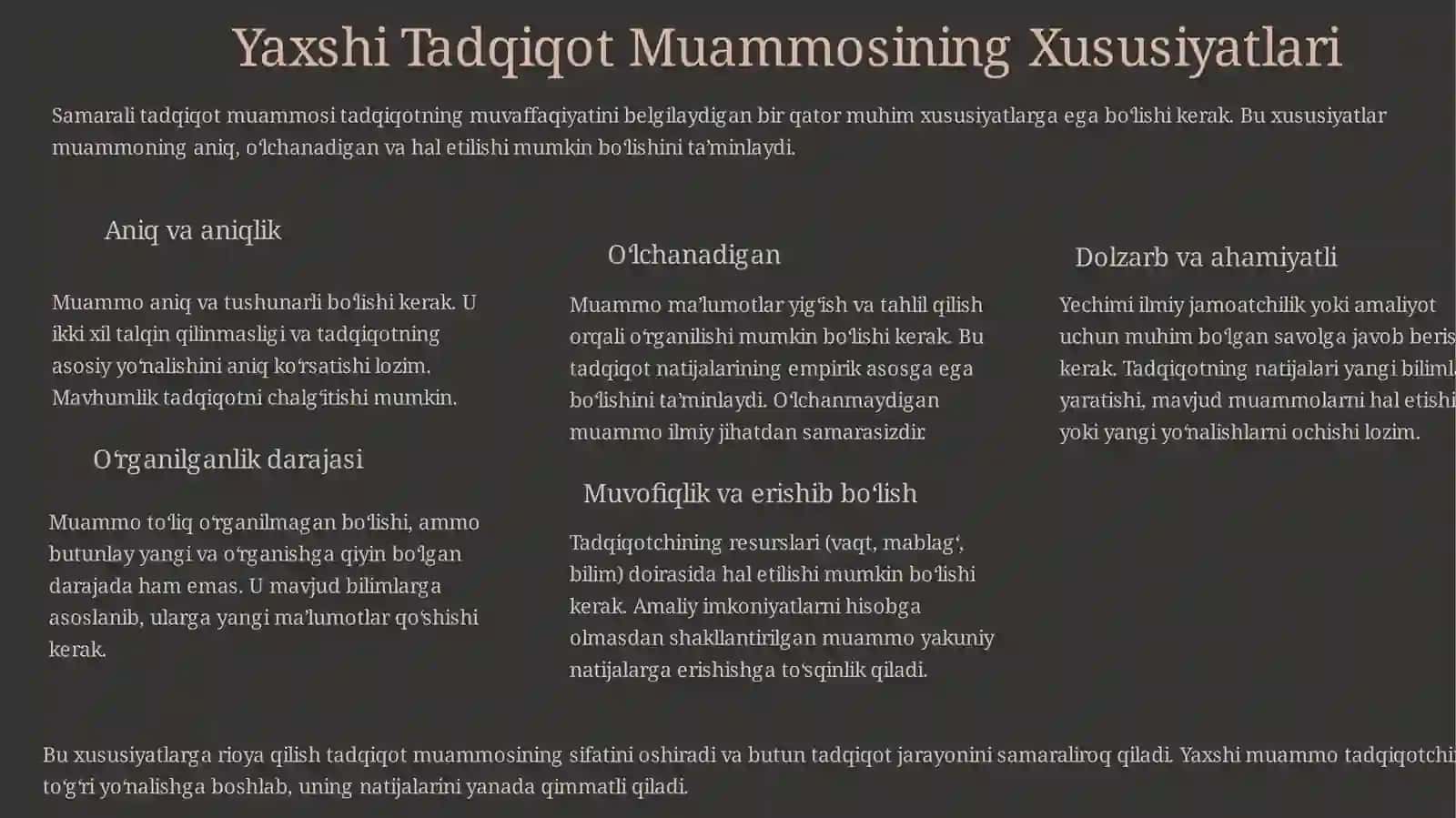 Ilmiy izlanishlar bosqichi 4