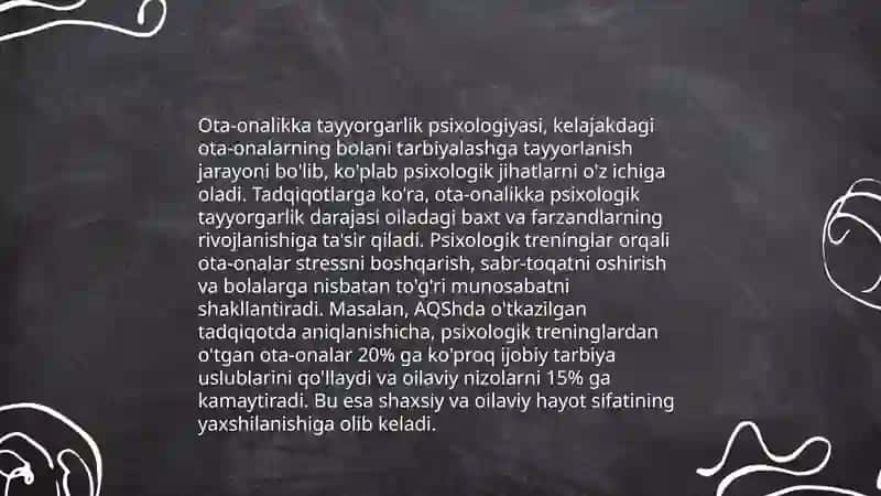 Ota onalik shakillanish psixologiyasi 4
