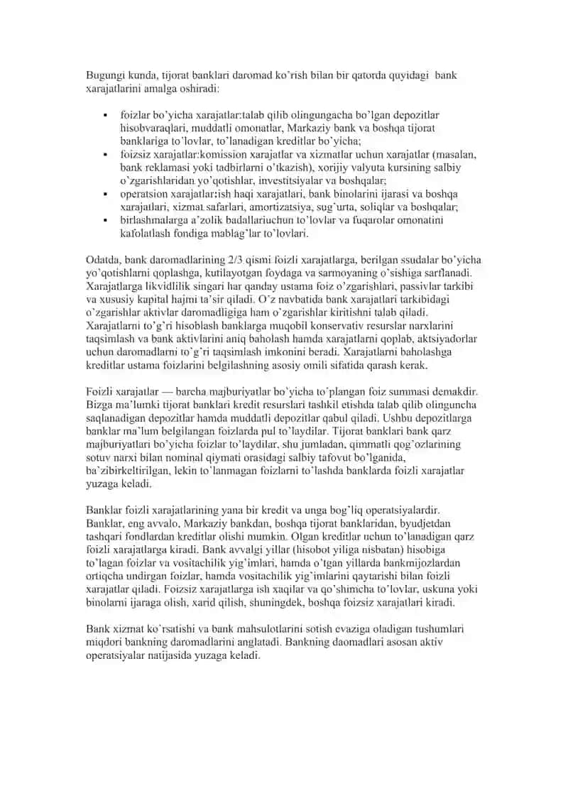 Tijorat banklarining daromadlari auditi Ipoteka bank misolida 4