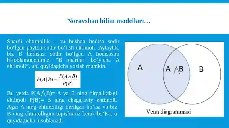 Noravshanmodellarni ifodalash 4