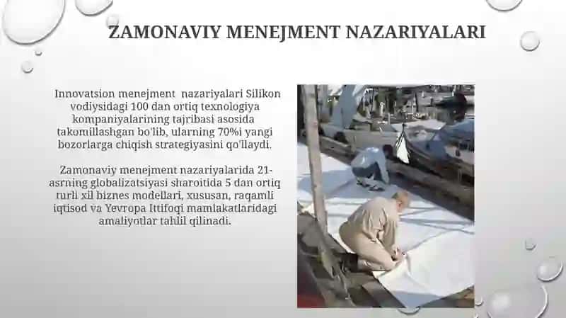 Menejment nazariyasining shakillanishi va rivojlanishi 4