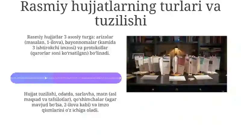 Ona tili darslarida rasmiy ish qogʻozlari bilan ishlash mazmuni 4