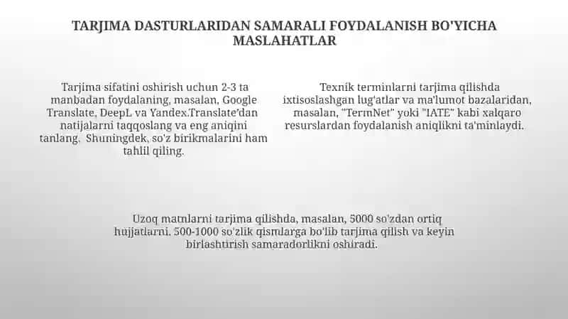 Tarjimon dasturlar va ulardan foydalanish asoslari 4