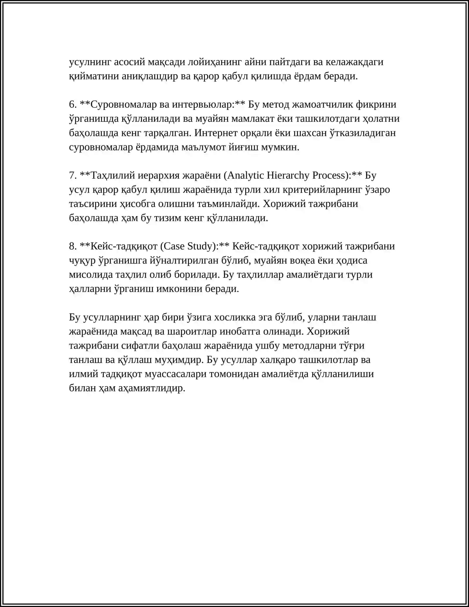 REFERAT Mavzu: MAHALLIY DAVLAT BOSHQARUV HOKIMIYATINI RIVOJLANTIRISHDA XORIJIY FAOLIYATI 4