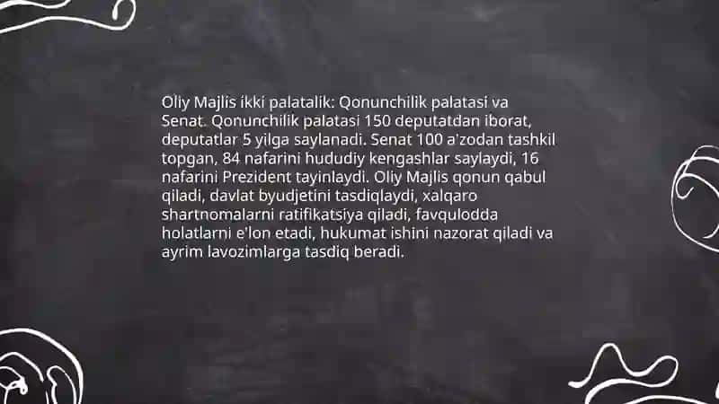 Oʻzbekistonda hokimiyatlar boʻlinishi prinsipi taqdimoti 4