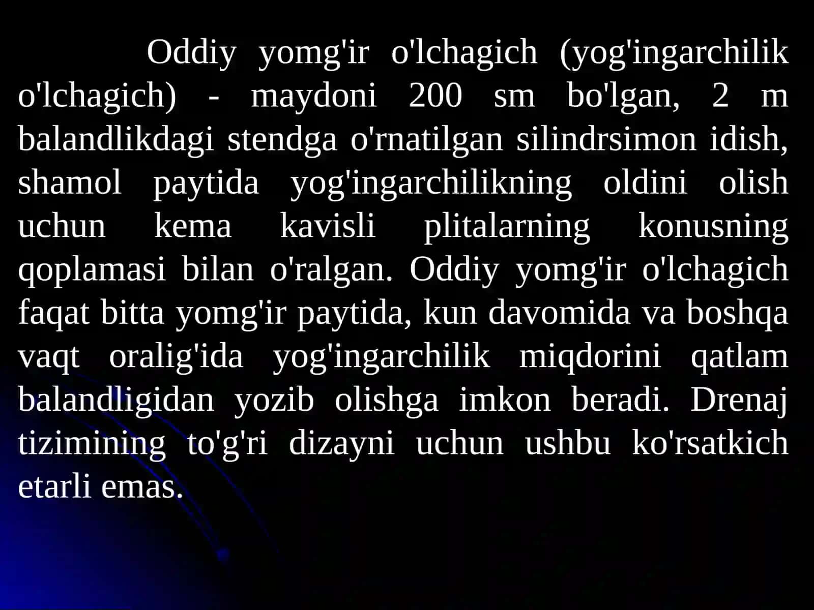 13-ma’ruza. Yomg’ir jadalligini aniqlash uchun ifodalar 4