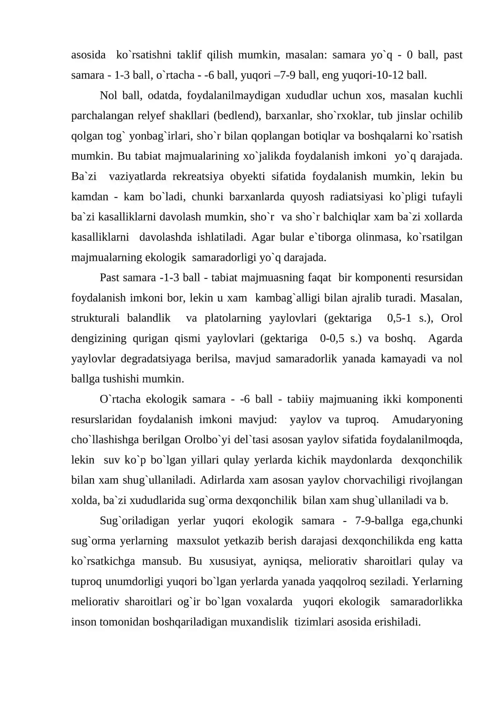 Tabiatdan foydalanishning ekologik va iktisodiy samaradorligi 4