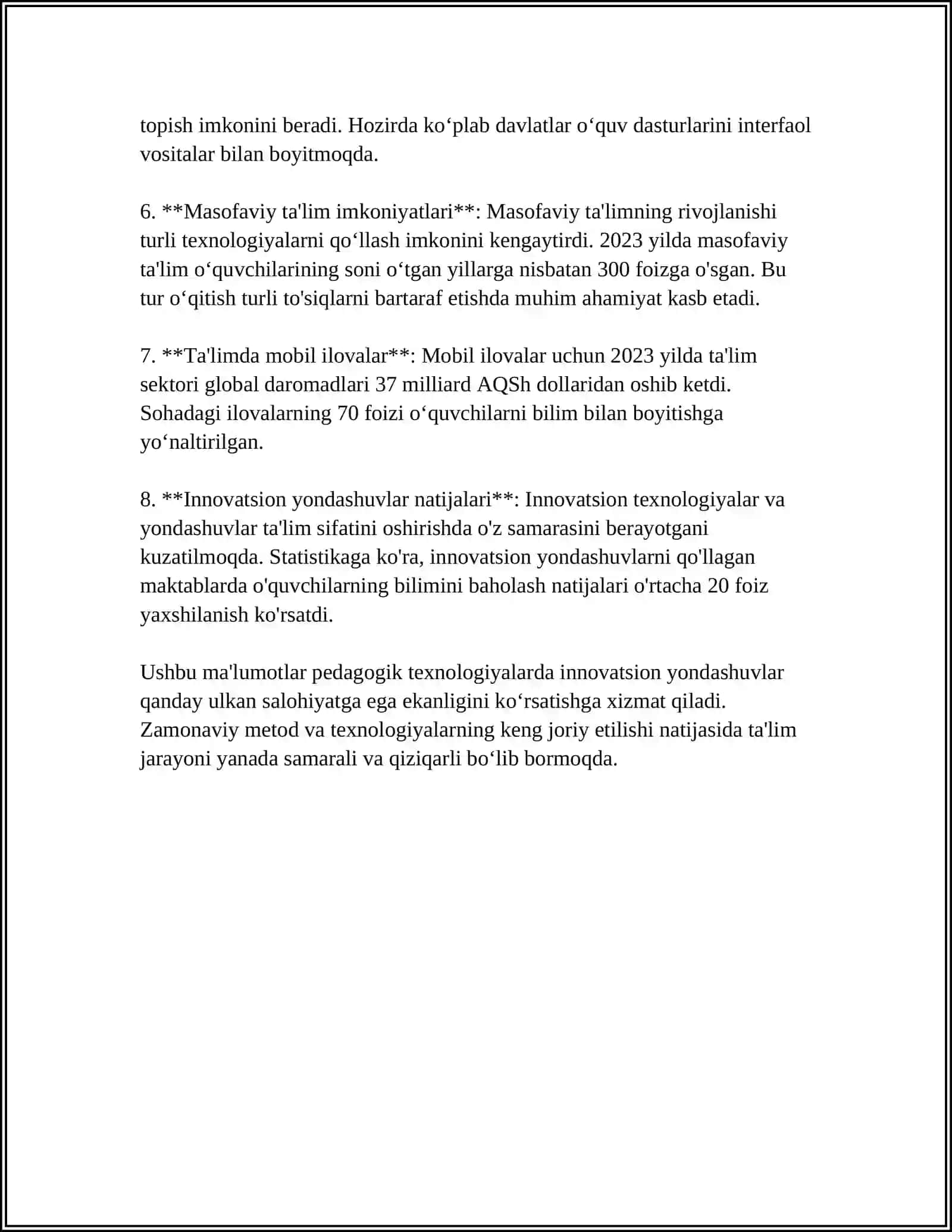 PEDAGOGIK TEXNOLOGIYALARNING TADBIQIY ASOSLARI 4