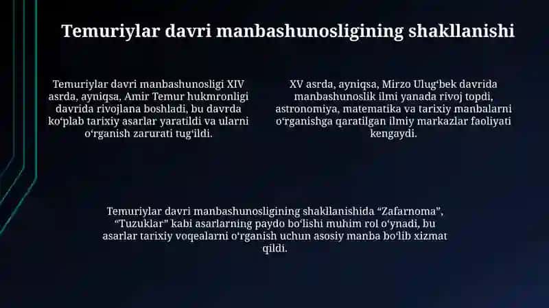 Amir Temur va Temuriylar davri tarixshunosligi 4