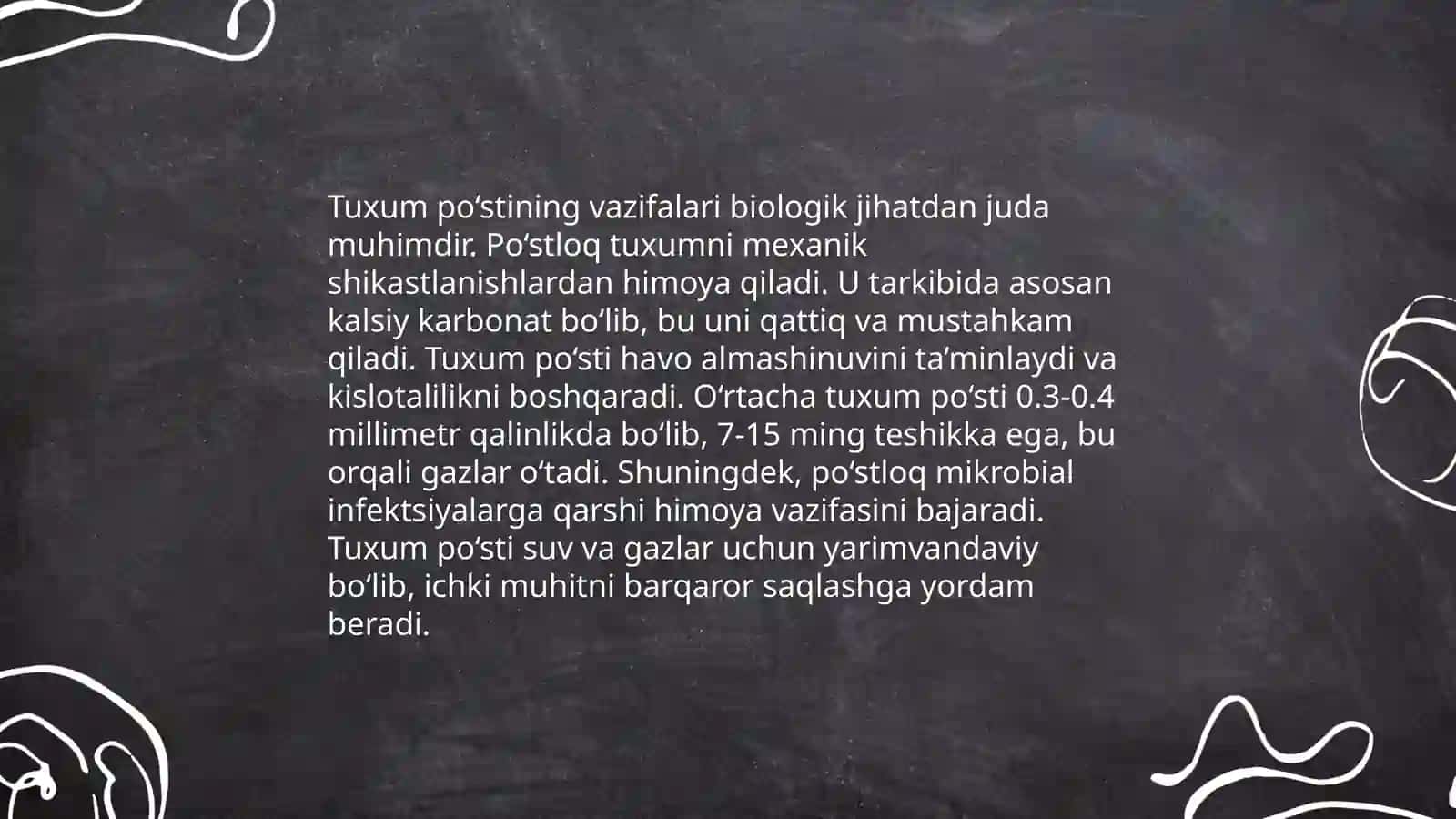 Parranda tuxumlarining tuzilishi 4