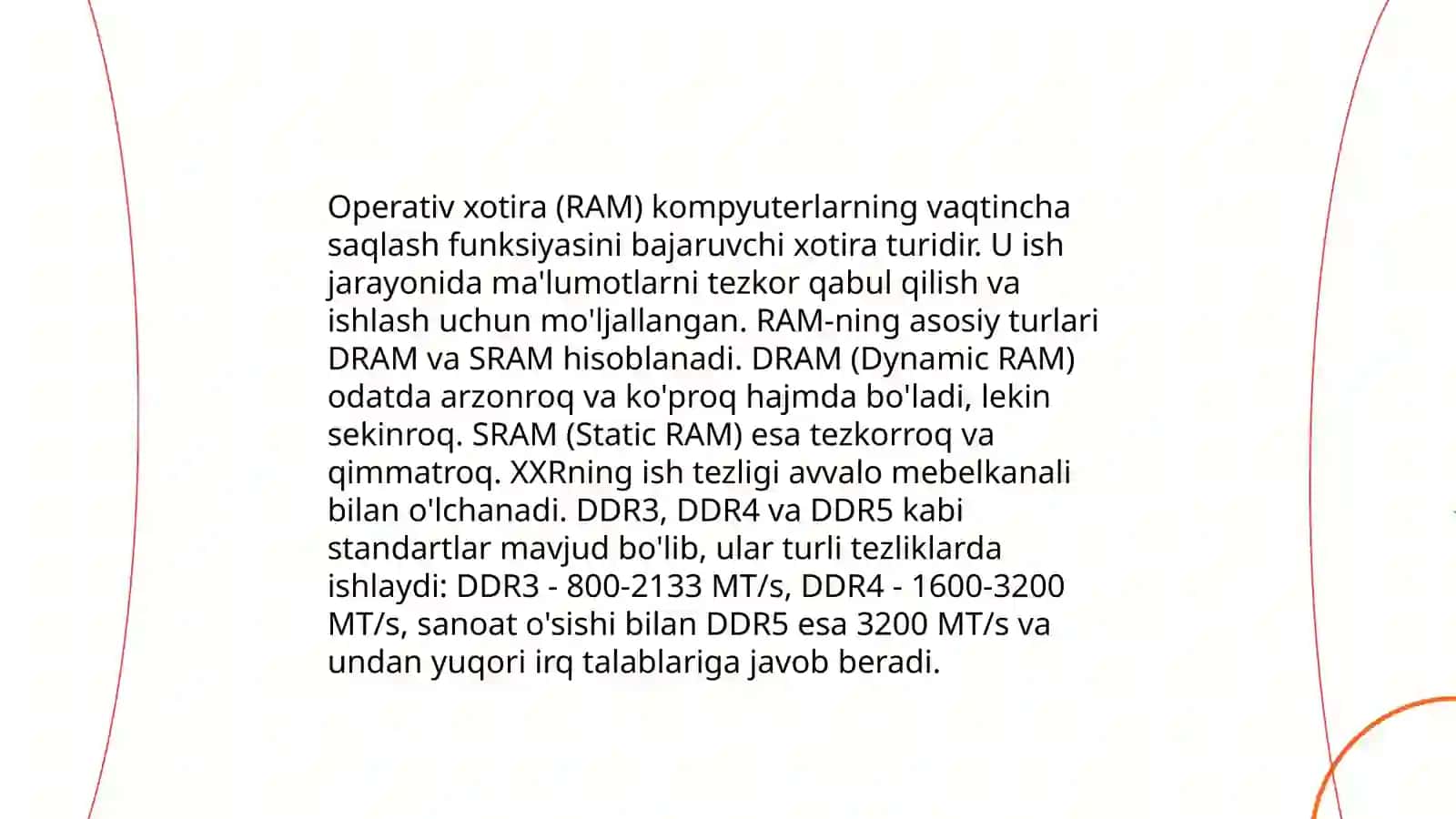 Kompyuterning asosiy va qoʻshimcha qurilmalari, ularning koʻrsatkichlari va xususiyatlari 4