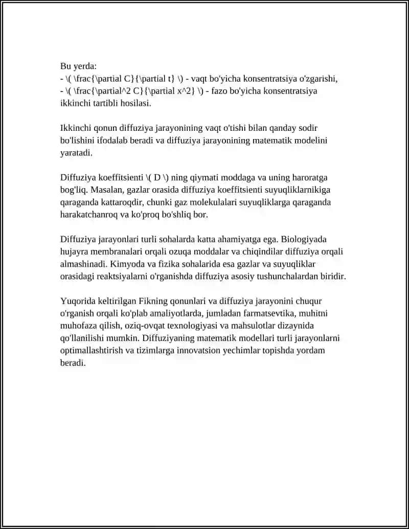 KÓCHISH HODISALARI DIFFUZIYA ISSIQLIK ÔTKAZUVCHANLIK VA QOVUSHQOQLIK FAZAVIY ÔTISHLAR 4