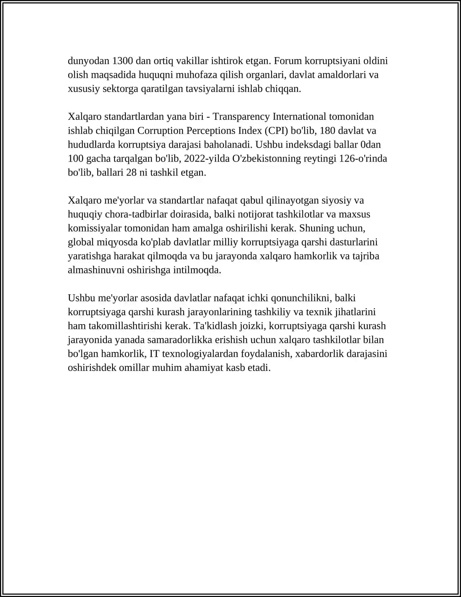 KORRUPSIYAGA QARSHI KURASHISH TIZIMINING RIVOJLANISHI: XORIJIY VA MILLIY TAJRIBA 4