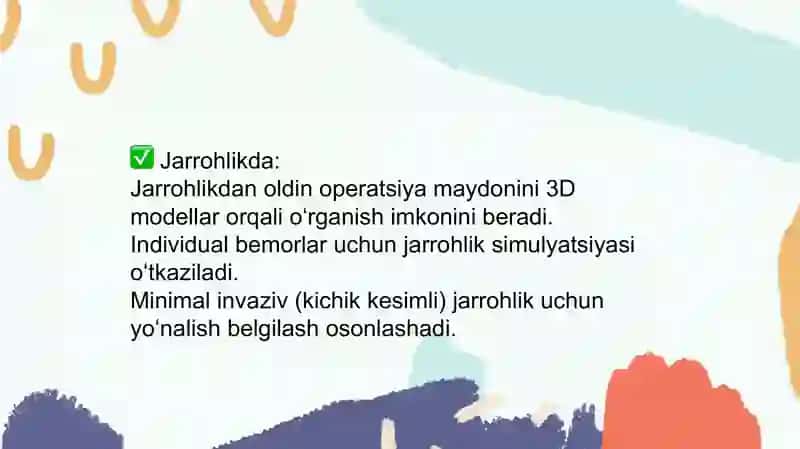3D modellashtirish Tibbiyotda 4