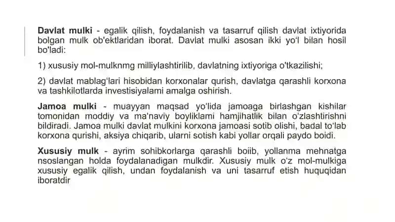 Davlat mulkini xususiylashtirish va boshqarish-iqtisodiyotni tartibga solishvositasi 4