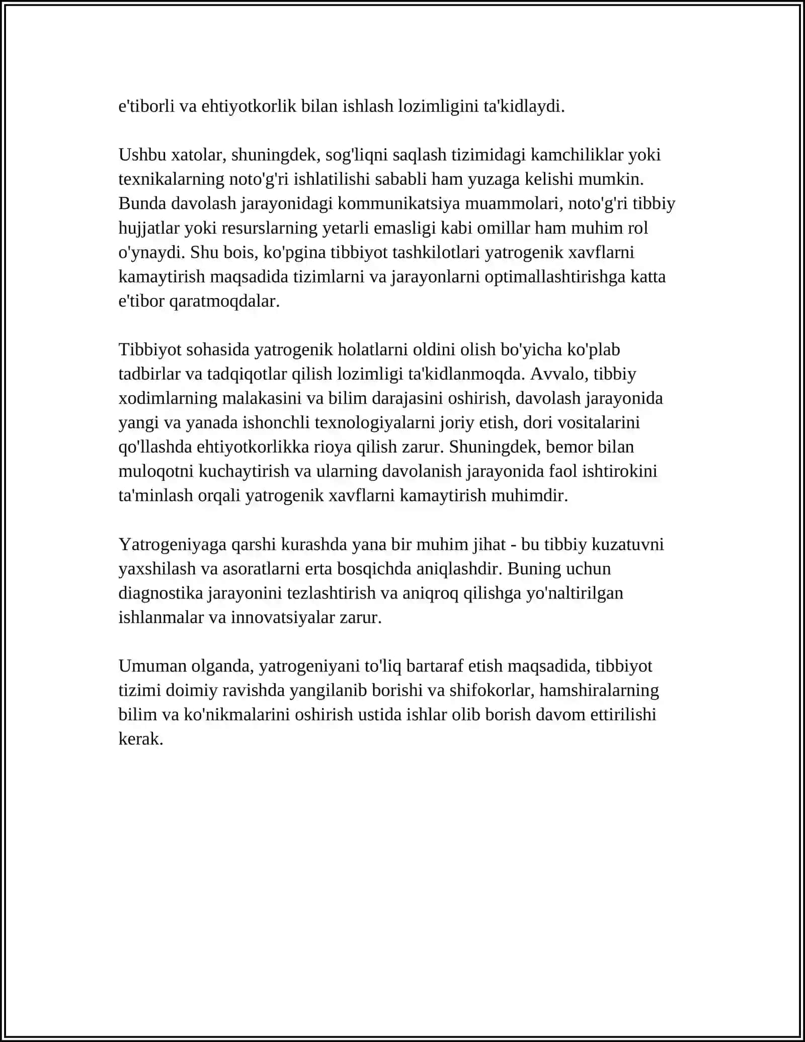 HOZIRGI ZAMON TIBBIYOTIDA YATROGENIYA ASOSLARI 4