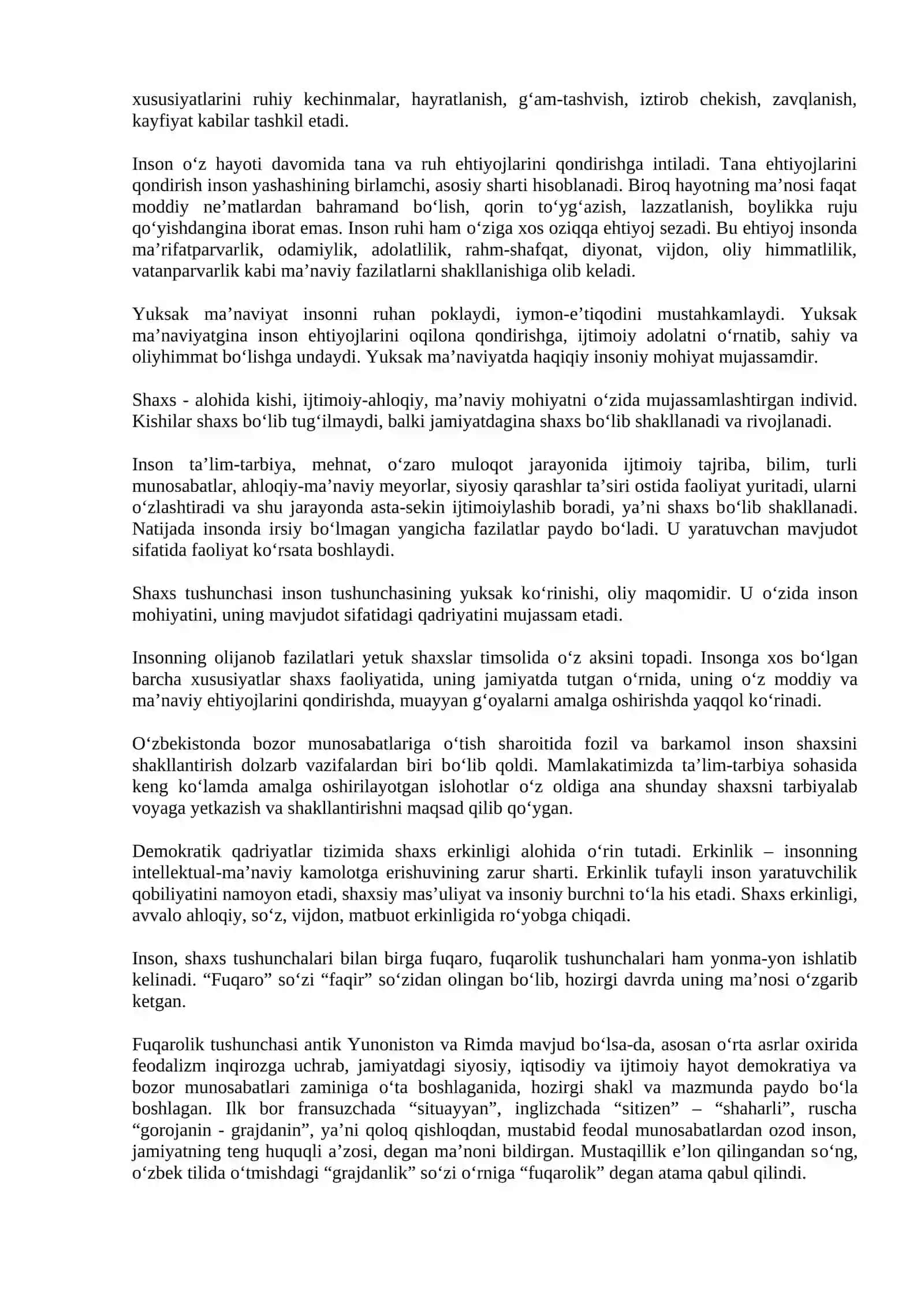 BILIM INSON MANAVIY KAMOLOTI OMILI 4