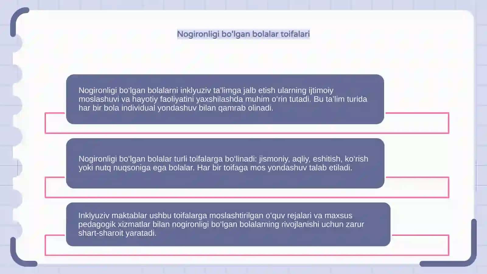 Nogironligi bo‘lganbolalarni inklyuziv ta’lim sharoitida o‘qitish va tarbiyalash 4