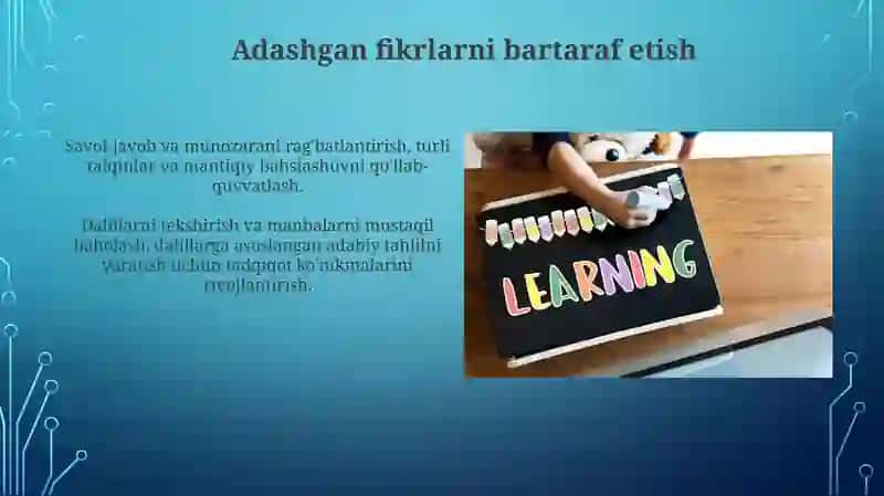 Adabiyot ta'limida mustaqil fikrlashni o‘rgatish 4
