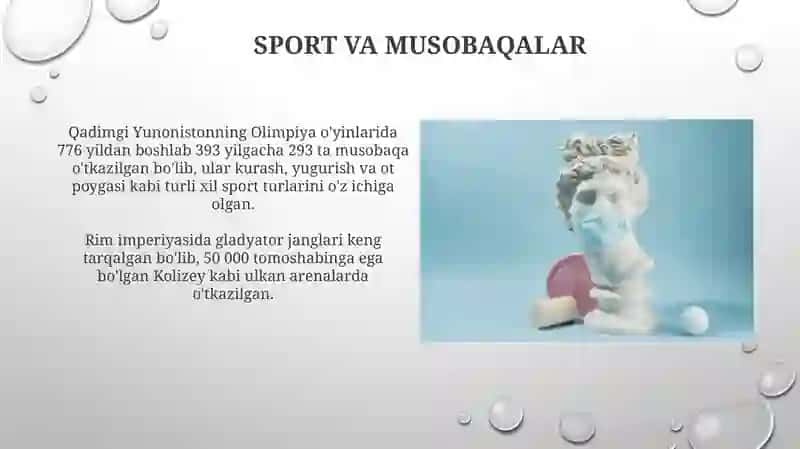 Qadimgi yunon-rum falsafasi, tibbiyot va sanʼatida jismoniy tarbiya masalalari 4