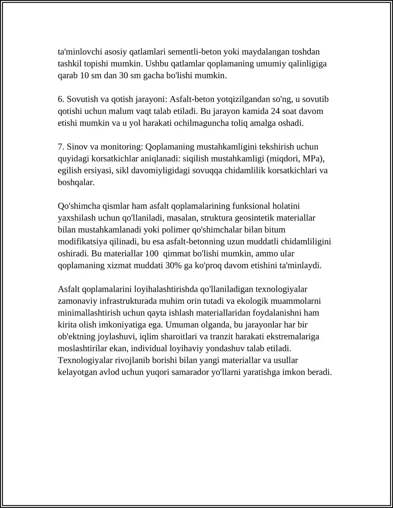Asfalt qoplamalarini loyihalash texnologiyalari 4