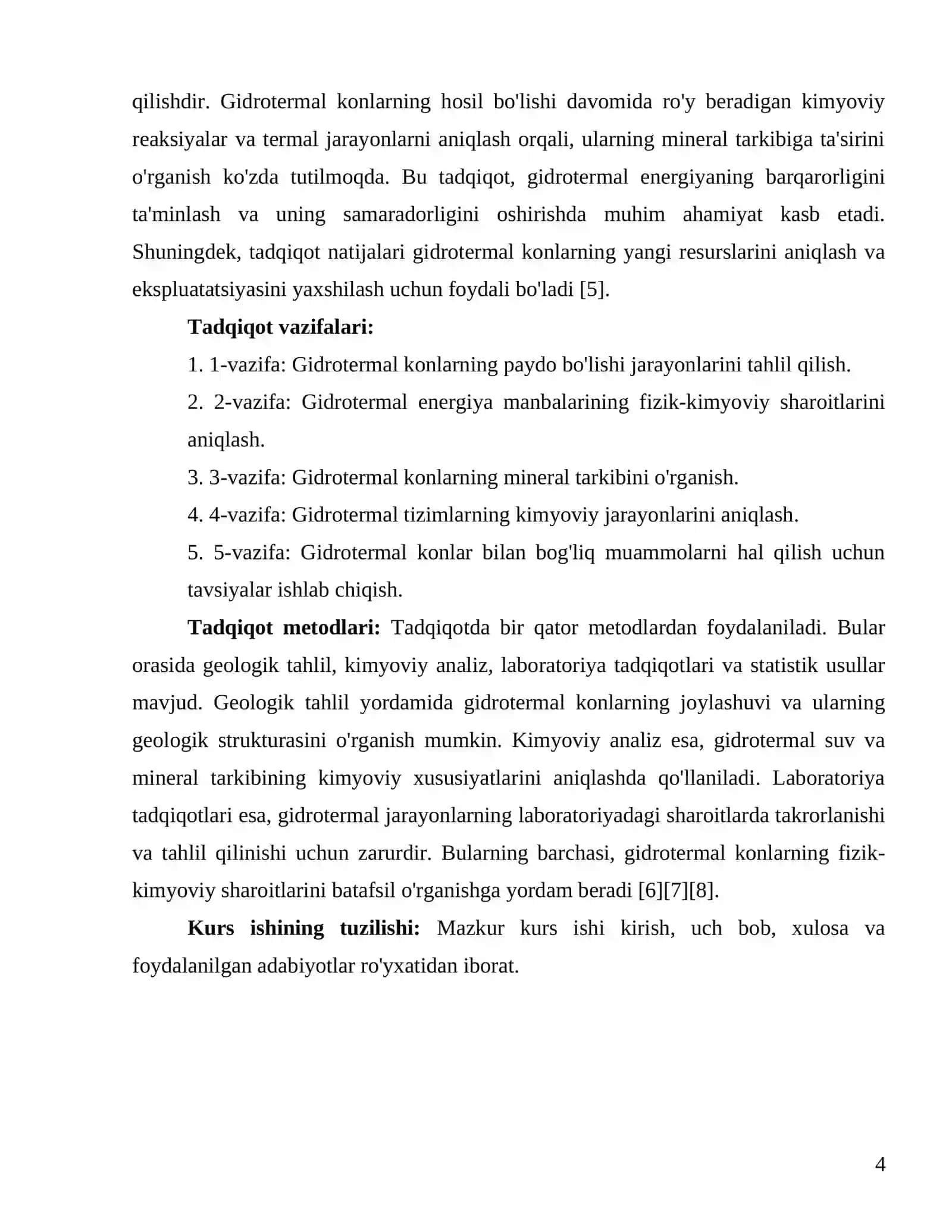 "Gidrotermal konlarning paydo boʻlishining fizik kimyoviy sharoitlari" 4