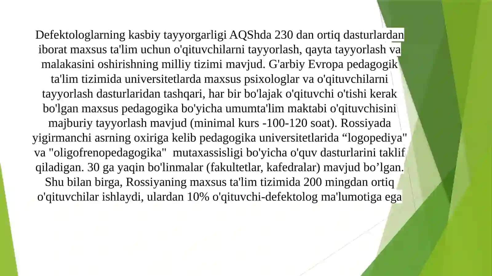 INKLYUZIV TA’LIMDA MAXSUS O’QITUVCHI FAOLIYATI VA KORREKSION XONANING JIHOZLANISHI 4