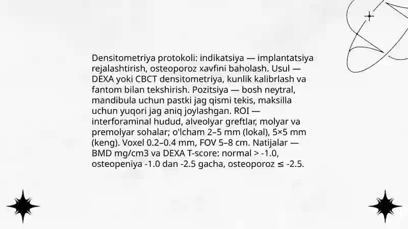 Ortapedik stomotologiya kilinikasida bemorlar uchun qoshimcha tadqiqot usullari 4